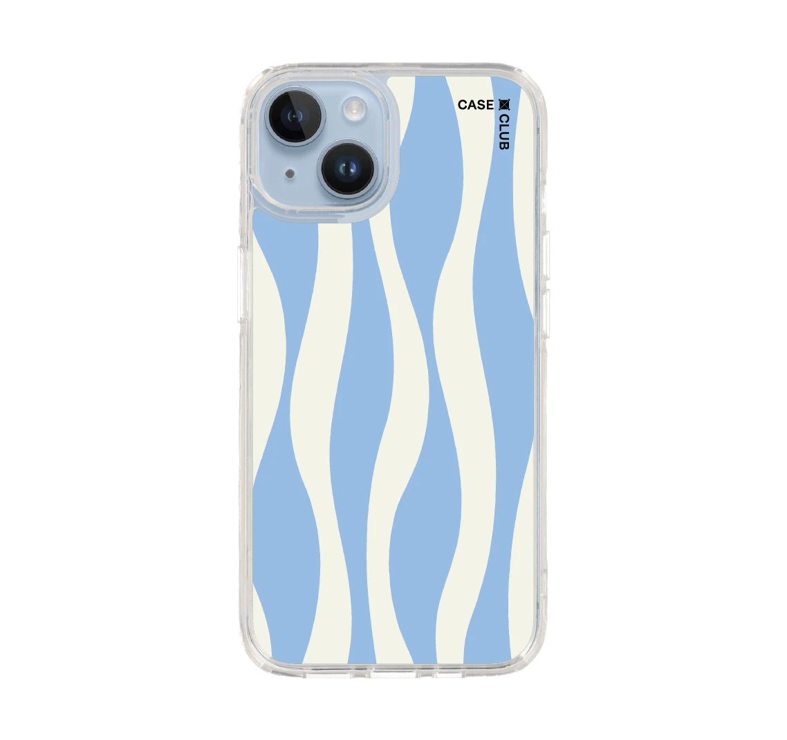 white & blue wavy pattern